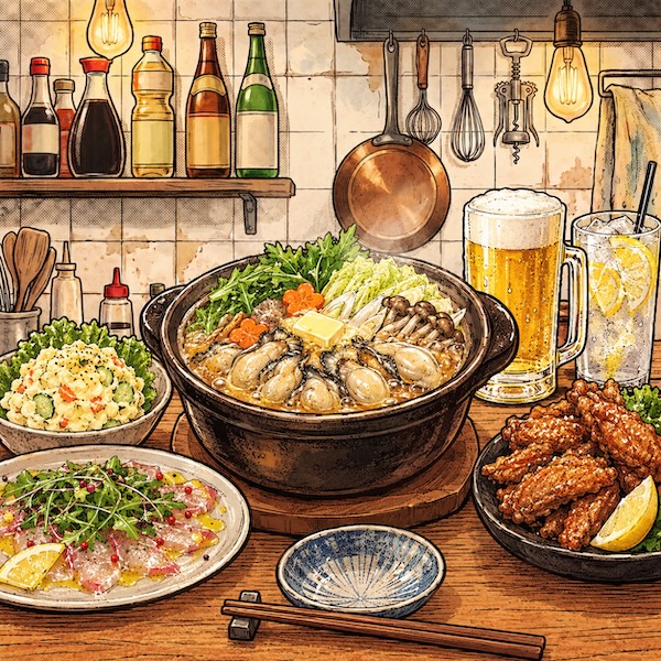 限定!!【神】広島県産牡蠣バター味噌鍋コース